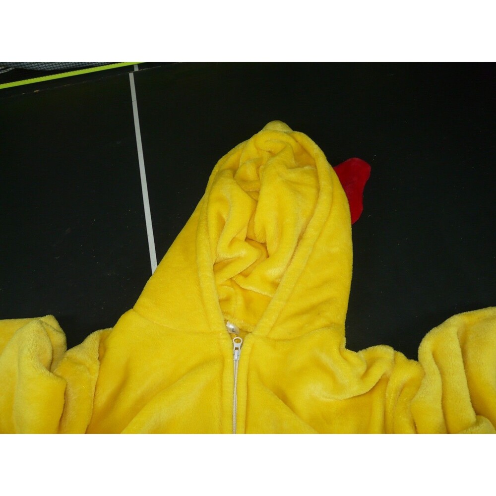 Yellow Red Chicken Unisex Adult Large Animal Cosplay Costume Kigurumi Jumpsuit - Picture 5 of 15
